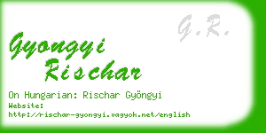gyongyi rischar business card
